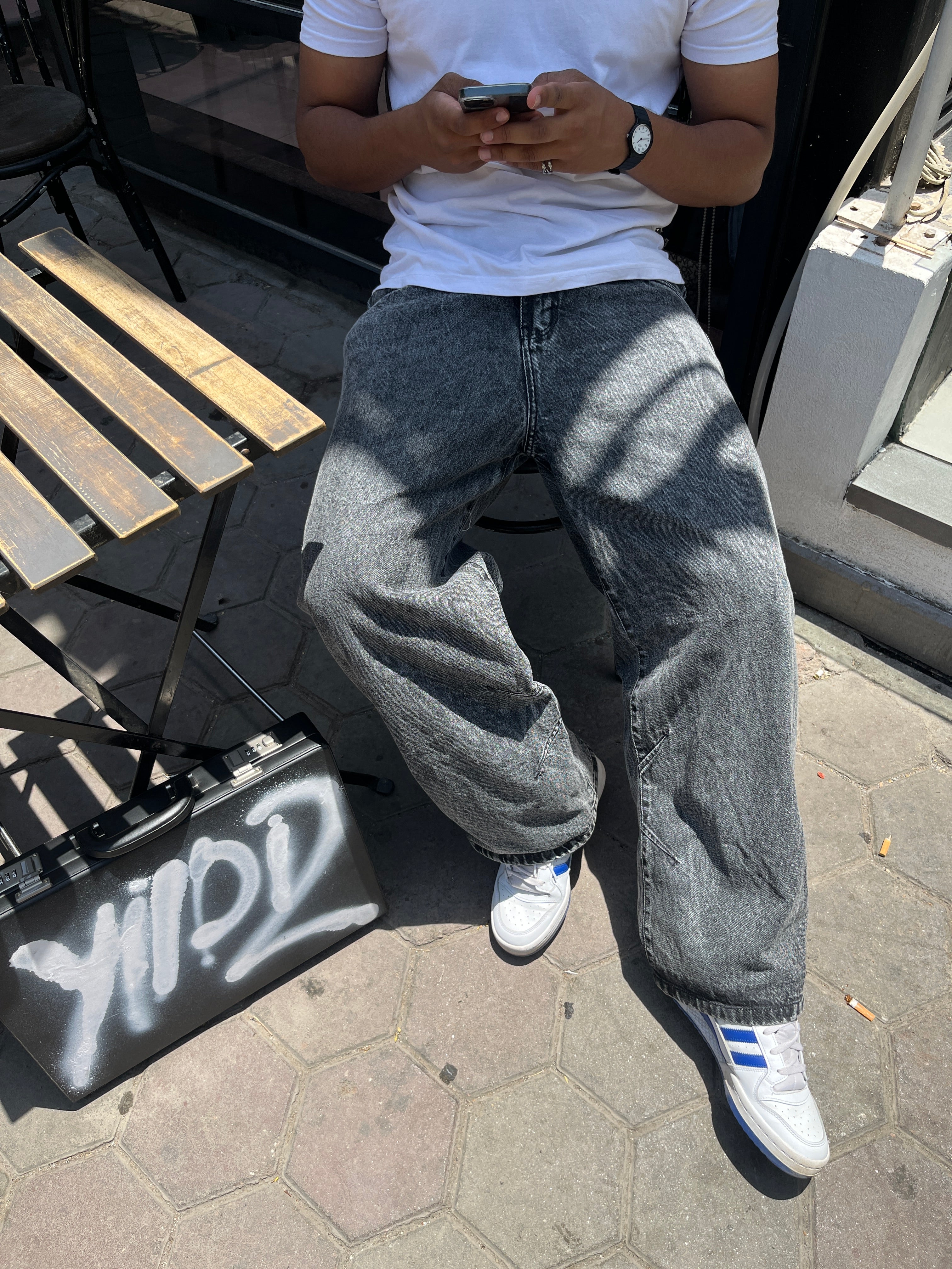 Dark Grey Baggy Jeans