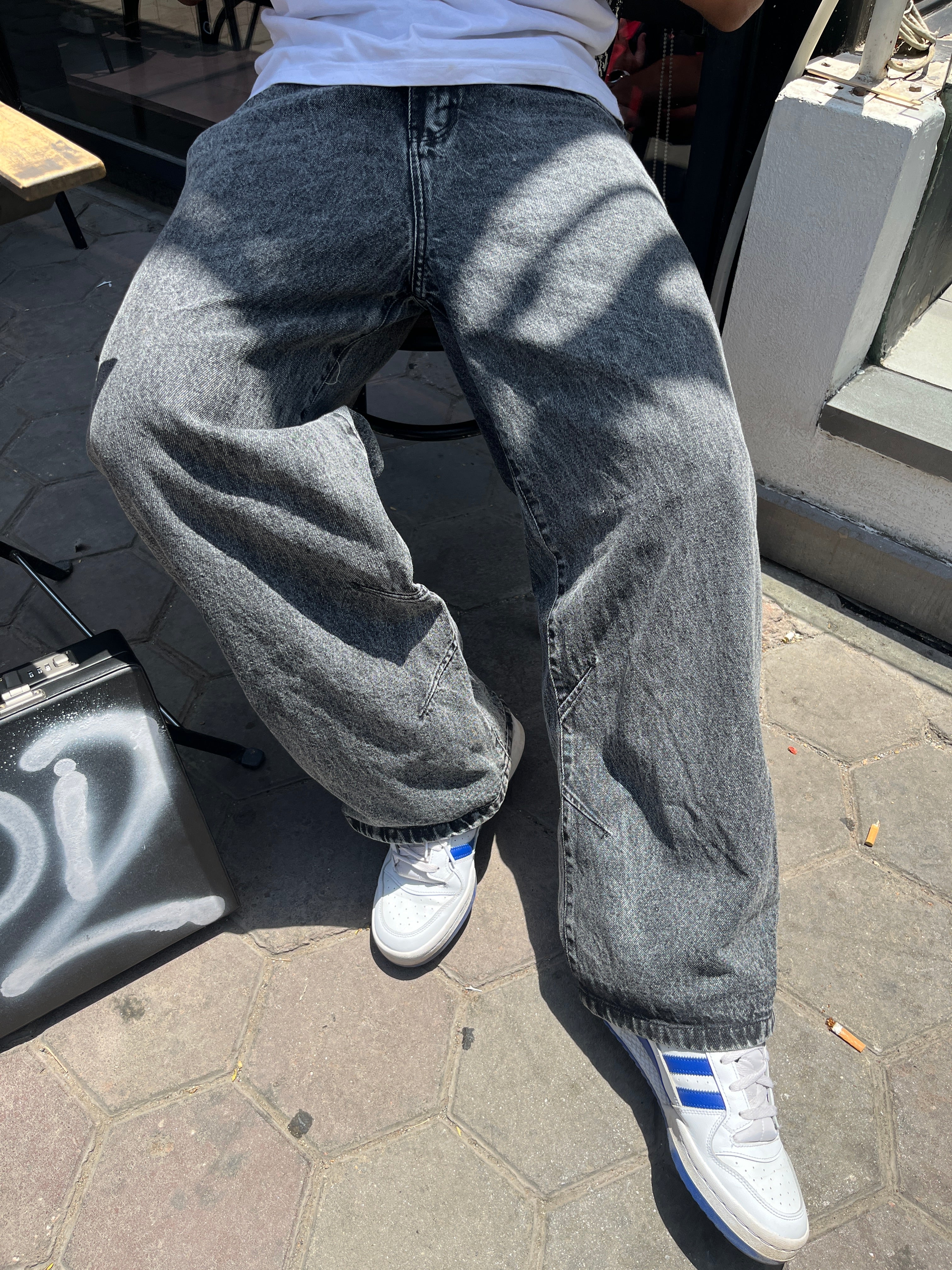 Dark Grey Baggy Jeans