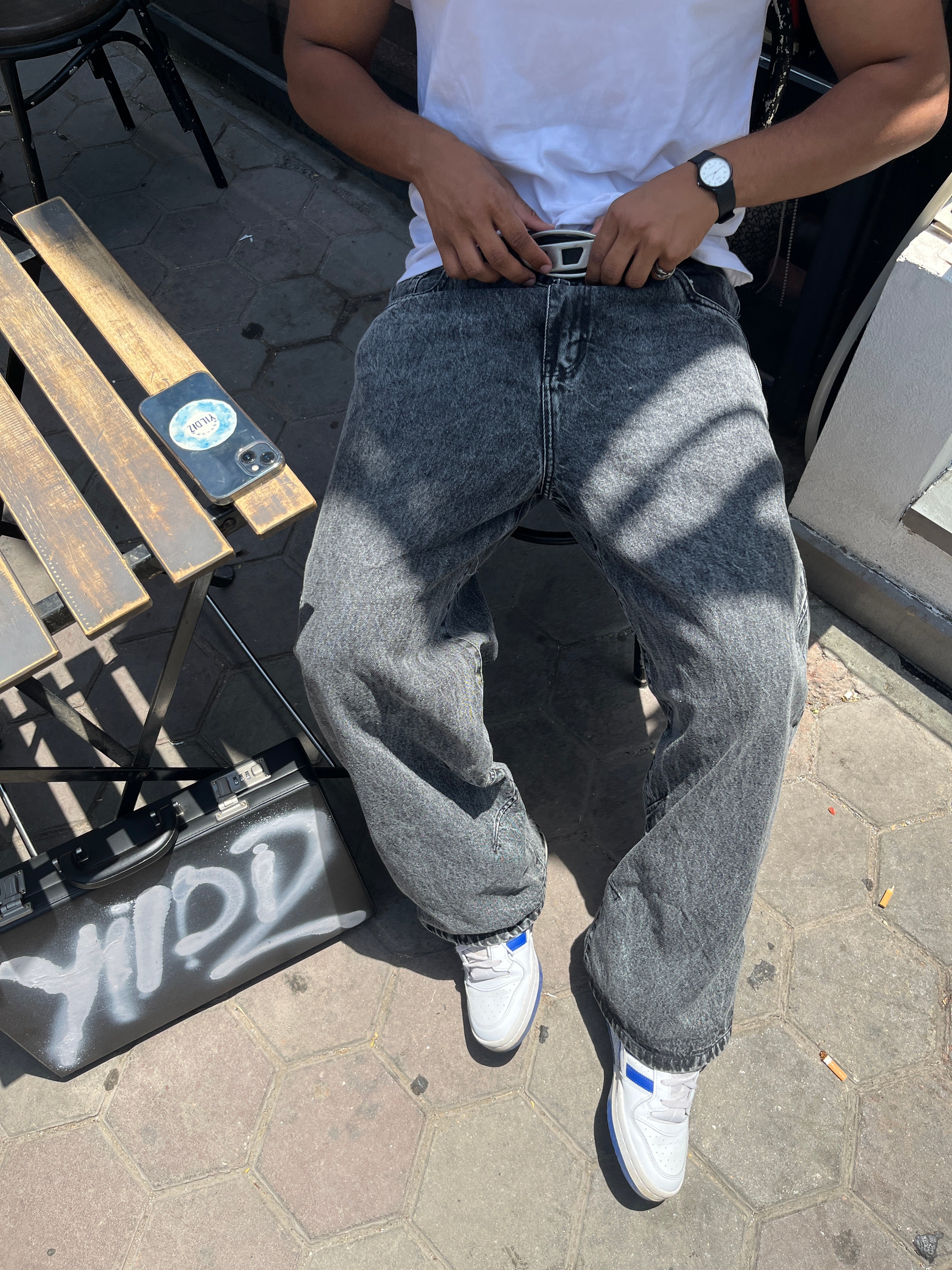 Dark Grey Baggy Jeans