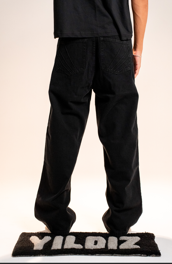 Dark Black Baggy Jeans